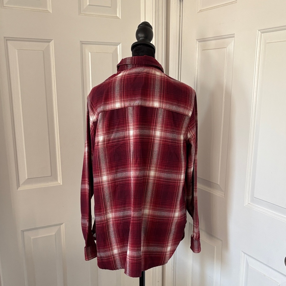 JACHS Girlfriend Grunge Red Plaid Button Down Shirt - Picture 5 of 14